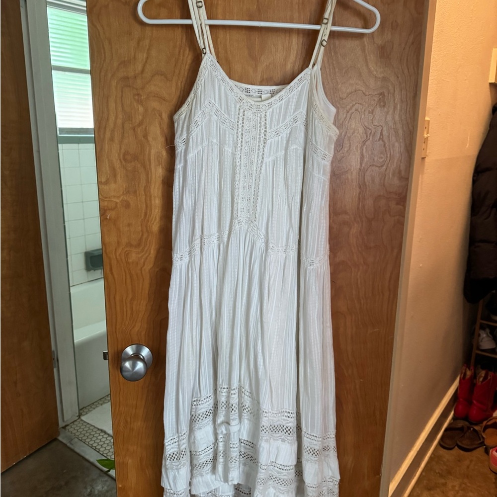 Anthropologie White Lace Dress